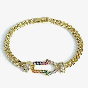Hamsa Brazalete 71/2 Inches Gold Plated 14k with Colorful Beads Bracelet