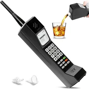 Old School Prop Phone & 12 oz Flask - Retro Cell Phone Hidden Alcohol Flask for 80s & 90s Party