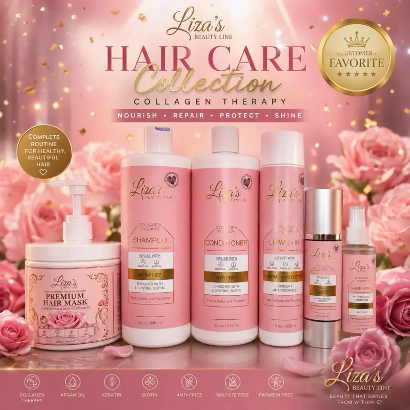 1592- Liza’s Beauty Line 6-Step Complete Hair Care Shampoo Set 1592- Liza’s Beauty Line 6-Step Complete Hair Care Shampoo Set