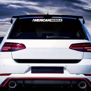 AMERICANMUSCLE Bold Text Front & Rear Window Windshield Logo Vinyl Decal Stickers for All American Cars SUV Pickup Accessories 24" w
