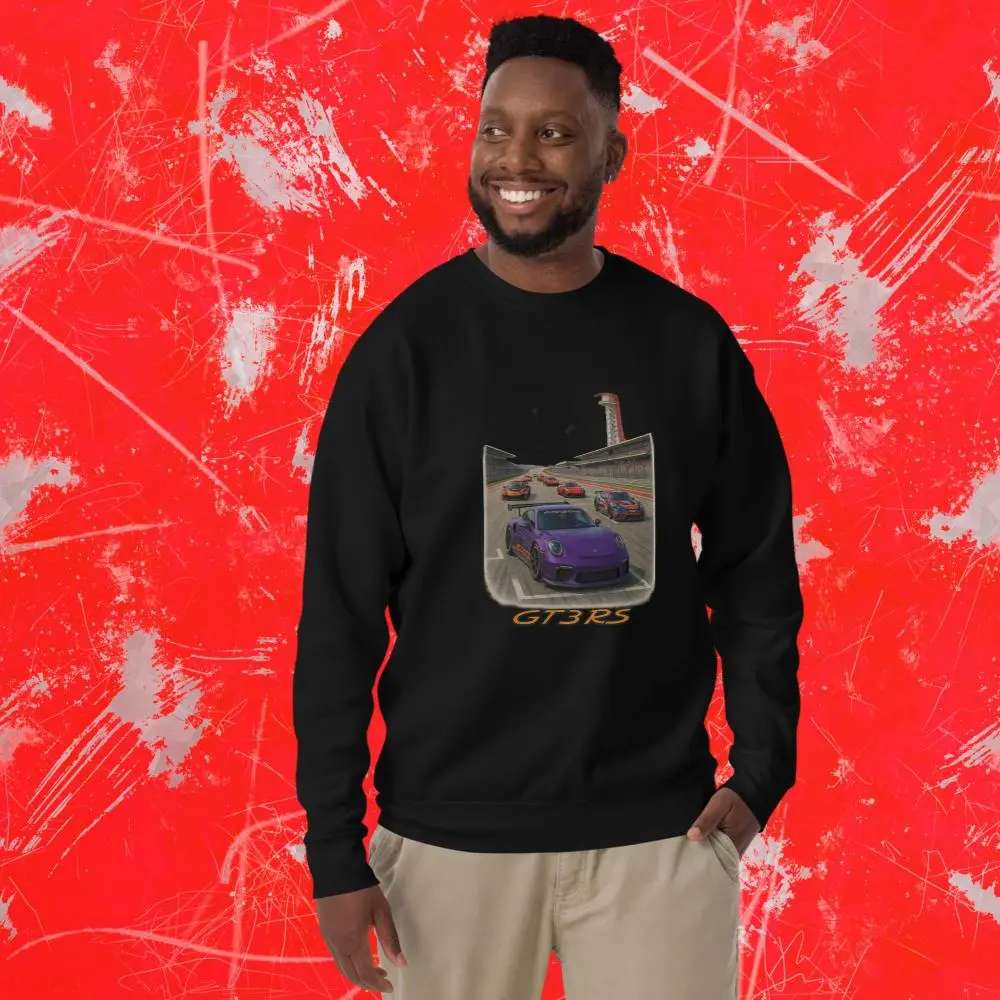 Unisex Premium Sweatshirt Porsche GT3 RS Long Sleeve Classic Menswear Soft Graphic