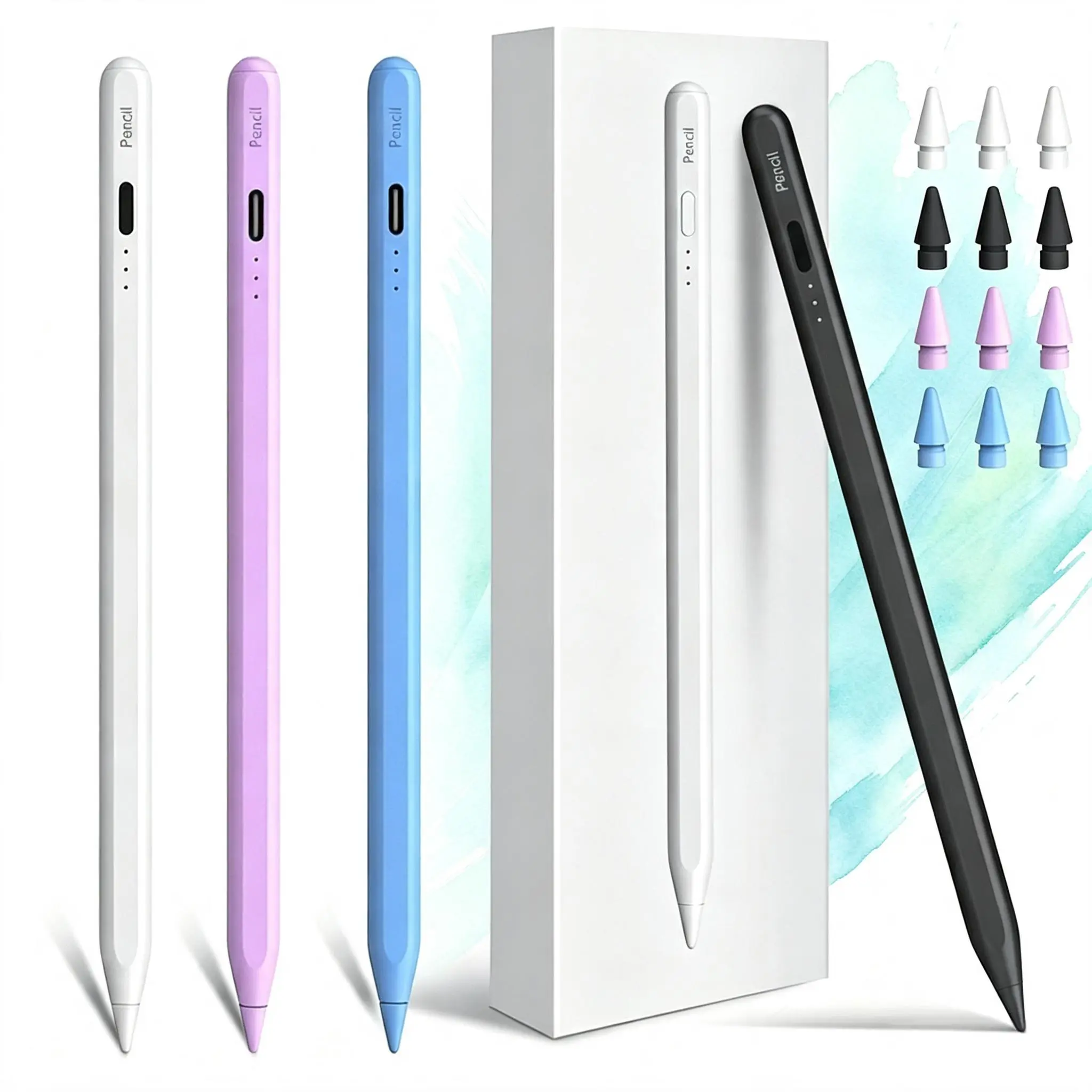 Stylus Pen 10 Mins Fast Charging iPad Pencil, with Palm Rejection, Tilt Sensitivity for iPad 6/7/8/9/10/11,Air 3/4/5/M2/M3, Mini 5/6, iPad Pro 11"/12.9"/M4