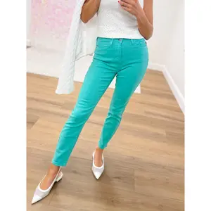 Judy Blue Line 'Em Up High Rise Garment Dyed Slim Jeans *JB