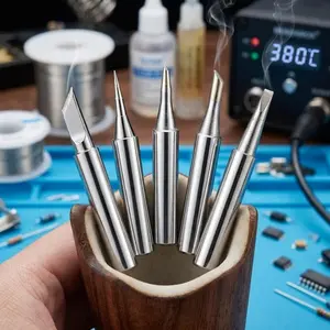 Professional Anti-Corrosion Soldering Iron Tip Kit for Electronics Repair | Circuit Board Soldering & Appliance Teardown | Multi-Size High Precision Tips | Durable Diy Tool Accessories