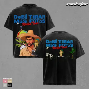 New Limited Edition DeBí TiRAR MáS FOTOS World Tour 3D T-Shirt - Premium Heavyweight Soft Cotton Oversized Graphic Tee, Vibrant Cartoon Design, Comfortable Streetwear Shirt, TikTok Shop Deals Gift for Puerto Rico Shirt For Women and Men