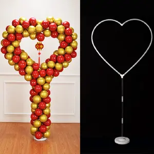 Reusable Heart Balloon Arch Support Stand Sturdy Thickened Base For Wedding Ceremony Birthday Party Valentine Event Decoration