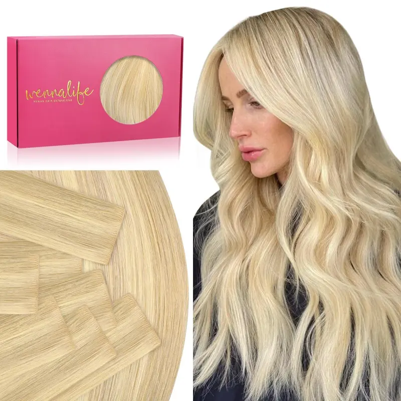 WENNALIFE Invisi Edge Tape in Hair Extensions Human Hair 14-24 Inch 50g 20pcs (MIX Includes 10pcs Invisi Edge & 10pcs Classic) Natural Black Invisible Luxury Remy Hair Natural Tape Ins Straight#TikTokShopFallDealsForYou#sohochic