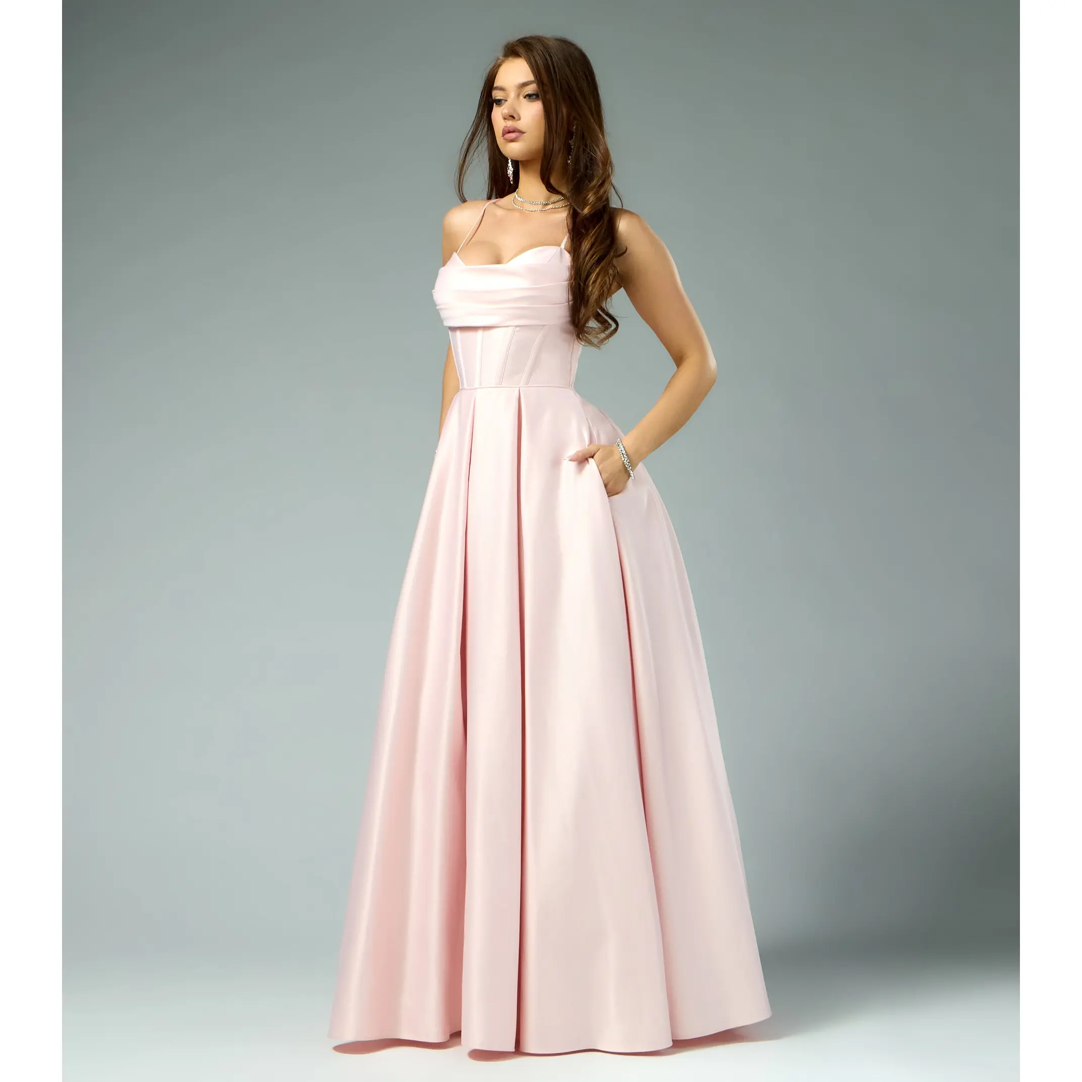 Kayce Satin Corset Lace-Up Ball Gown - TikTok Shop Kayce Satin Corset Lace-Up Ball Gown - TikTok Shop