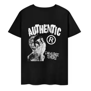 [100% Cotton][Graphic Tee] FEEGO Vintage I Am Allergic To People Tshirt Top Womenswear Breathable Tshirts Unisex Summer Gift Casual Commuter Wear Subtle Anime Christian Outfit Grunt Style Athletic Tshirt