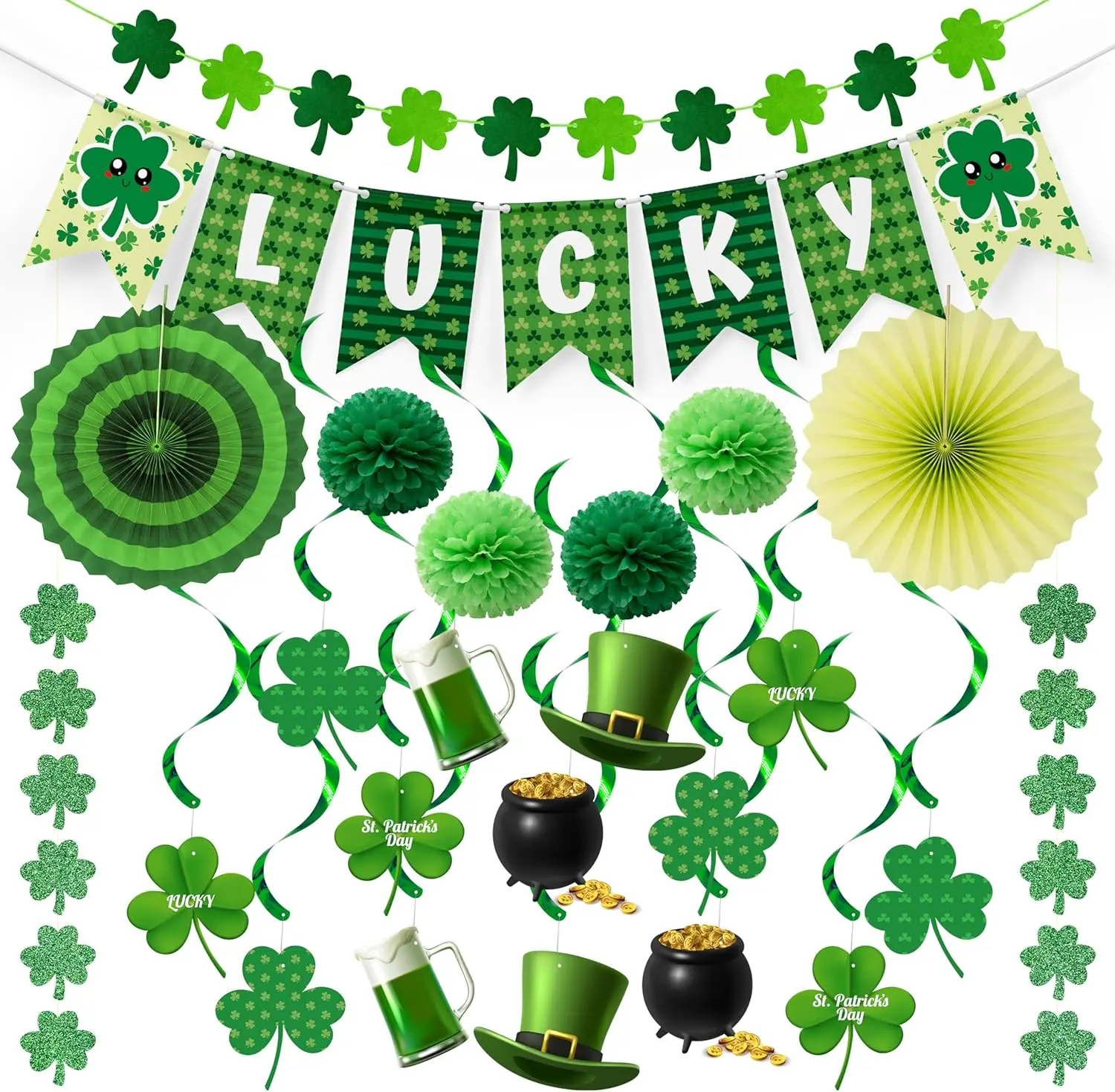4E's Novelty 24 Pack St. Patrick's Day Decorations Kit