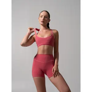Sweetheart Nubre Sports Bra - Burnt Sugar and Rose Blush
