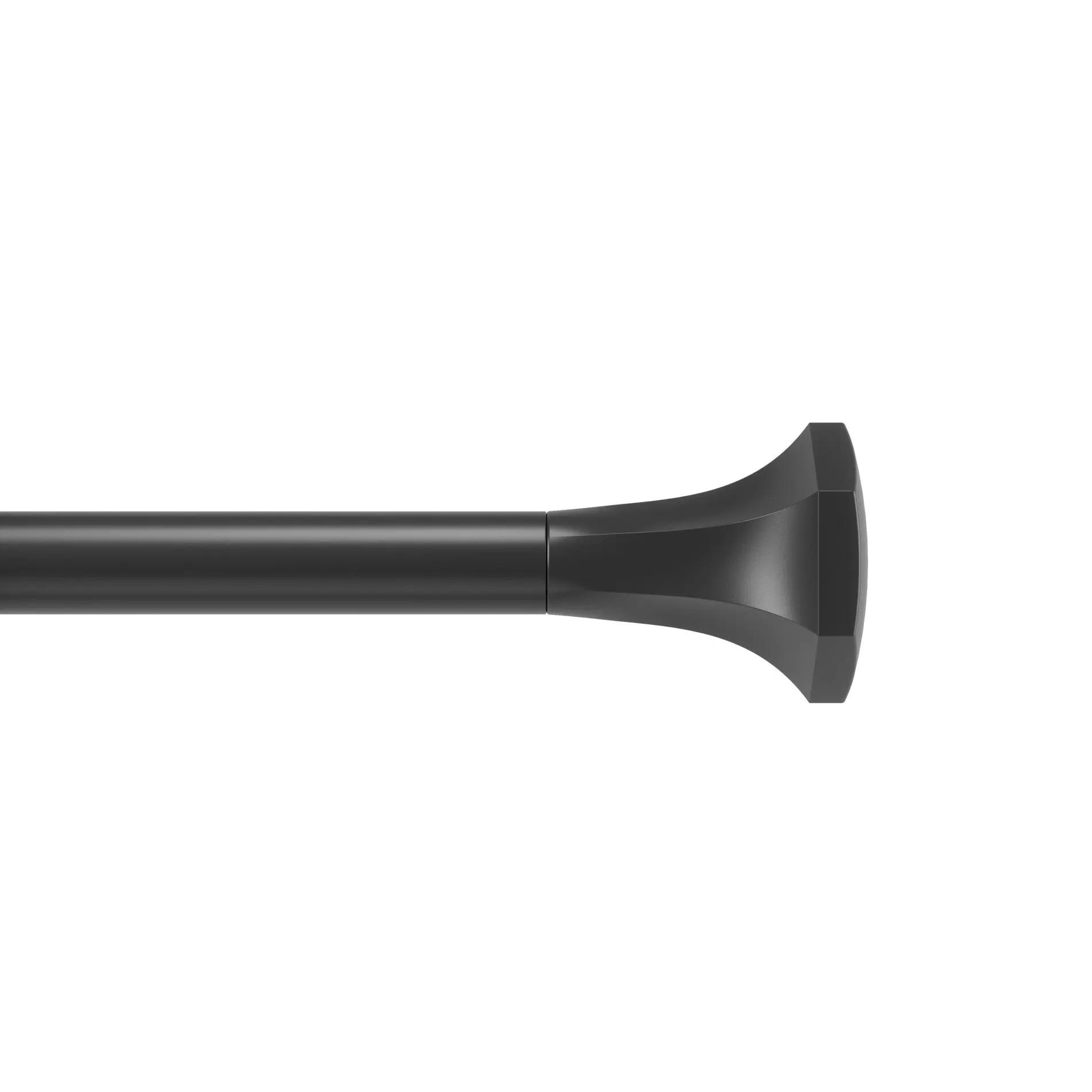 Umbra Sita Curtain Rod, Eco-Friendly Adjustable Steel Curtain Rod with Sleek Metal Finials, Supports Curtains up to 22lbs Hardware Telescoping