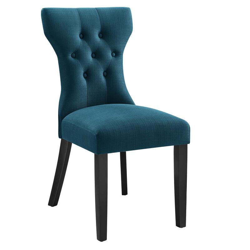 Modway Silhouette Dining Side Chair in Azure