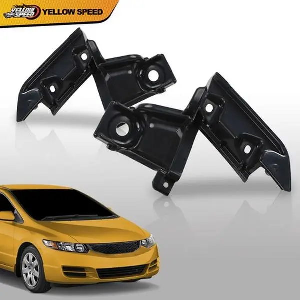 ALLGOOD 100% Brand New Grille Bracket Set - 2 Bumper Brackets, High Quality and Durable, Direct Replacement for 2009-2011 Honda Civic Coupe Driver & Passenger Side (DX, EX), Direct Fit