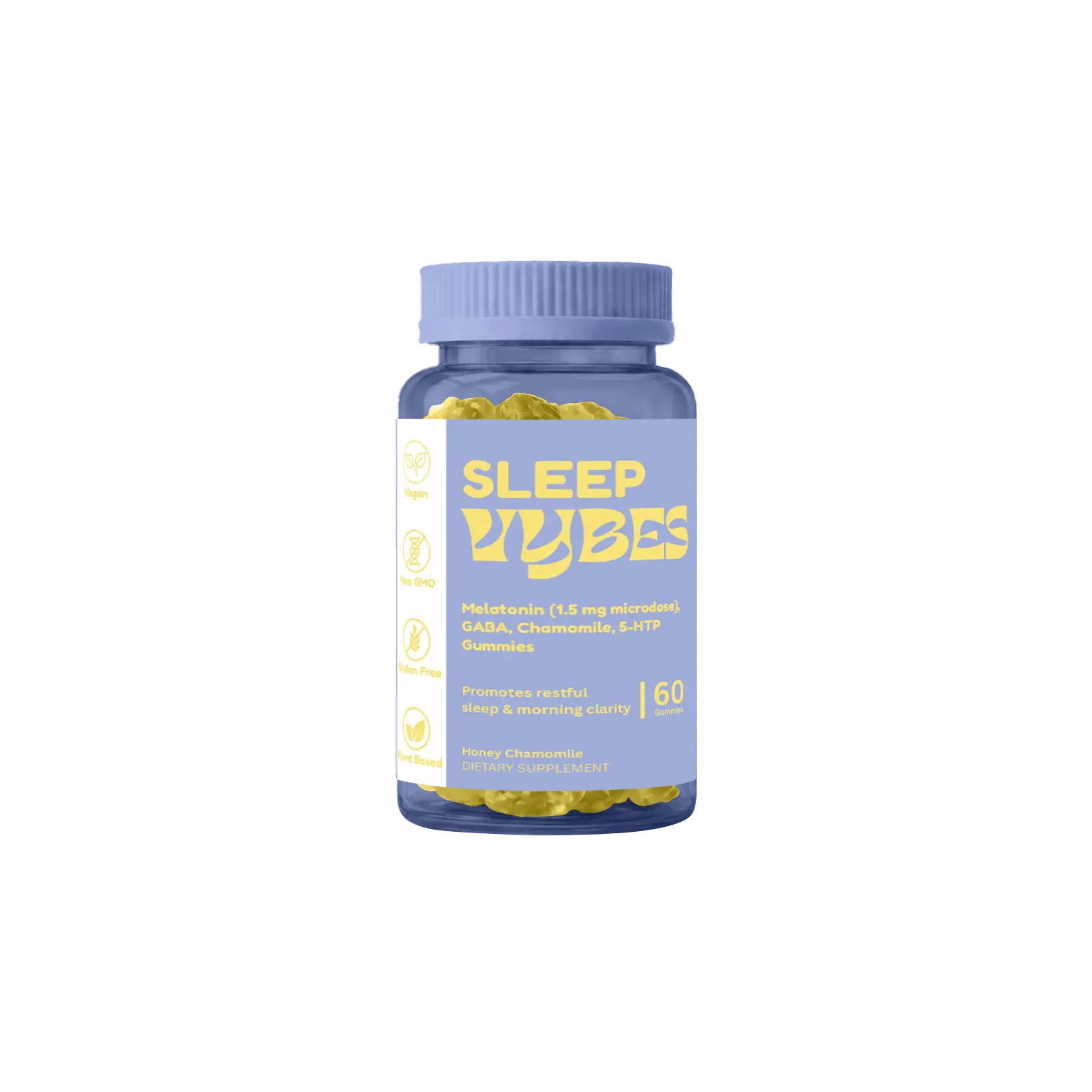 Vybes Sleep Support Gummies – Natural Rest & Relaxation Formula – 60 Gummies