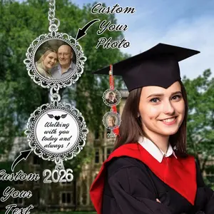 Custom Graduation Tassel With Photo Charm, Memorial Cap Accessory (2026)