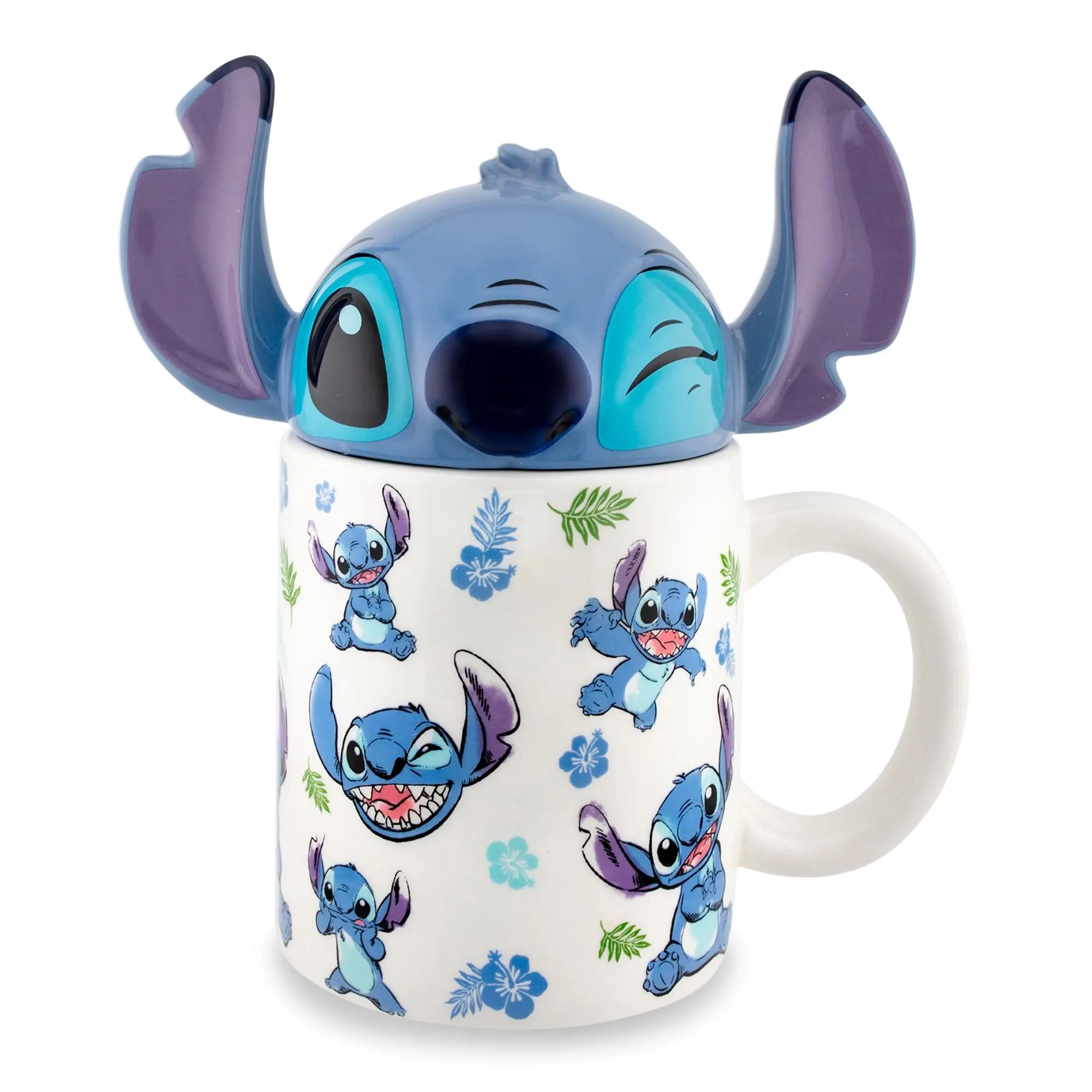 Disney Lilo & Stitch Ceramic Mug With Sculpted Topper | Holds 18 Ounces ...