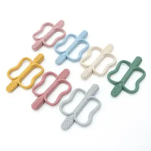 Baby Teething Toys with Easy-Hold Handle, Silicone Infant Toothbrush, Textured for Massaging & Soothing Sore Gums, Teething Toys for 0-12 Months