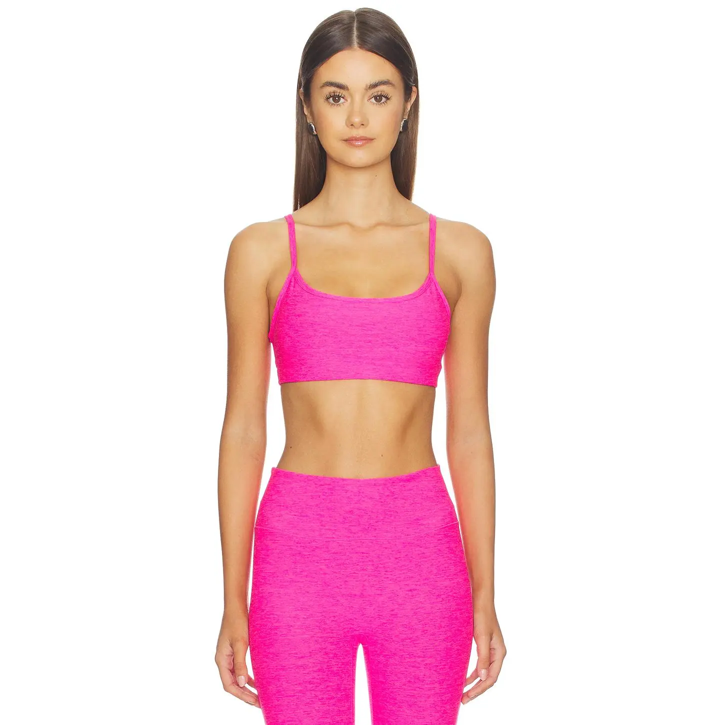 Beyond Yoga Spacedye Forever Bra in Pink Glow Heather