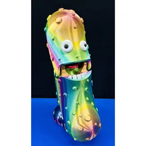 Giant Metallic Rainbow Pickle - 12" Pickle with Stand - Tickles, The Articulated Pickle