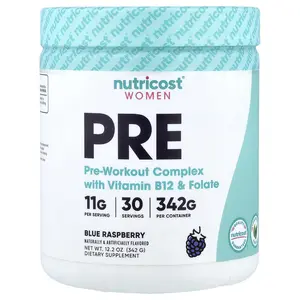 Nutricost Women, Pre-Workout Complex With Vitamin B12 & Folate, Blue Raspberry, 12.2 oz (342 g)