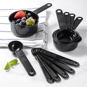 11pcs Random Color Measuring Spoon & Cup Set, Plastic Durable Food Measuring Tool for Baking, Measuring Utensils for Kitchen