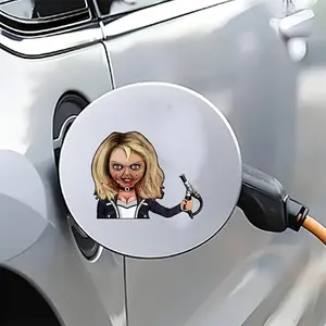 Bloody Girl Horror Tank Vinyl Sticker, Peephole Car Decal, Adhesive Vinyl Decal, Funny Sticker Waterproof Bumper Sticker for Trucks Motorcycles, Car Stickers