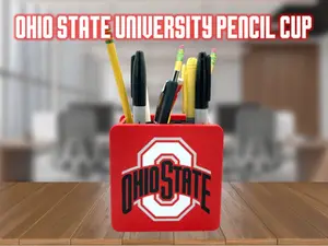 Ohio State University Buckeyes Pencil Cup 3D Printed