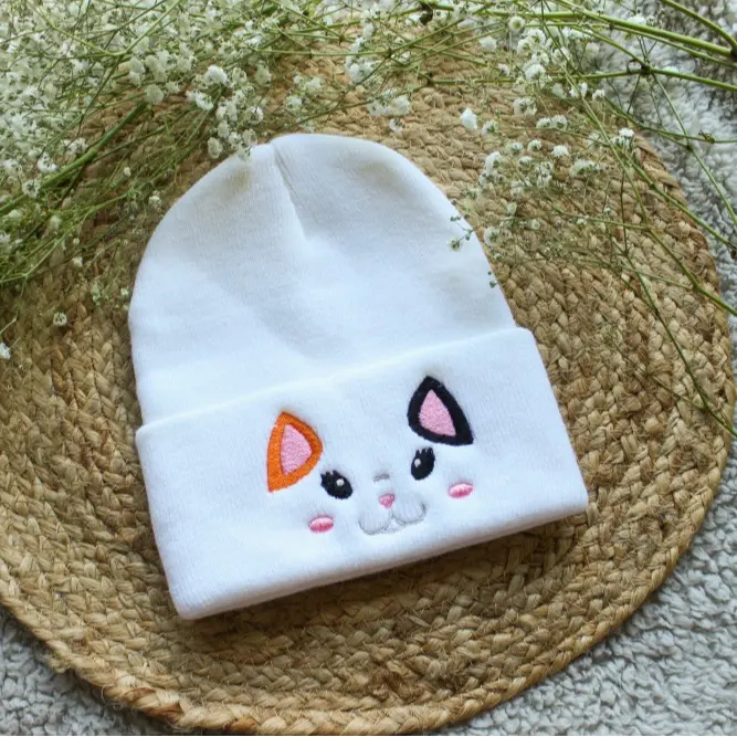 Final Fantasy XIV Fat Cat Beanie | Embroidered | FFXIV | MMORPG Merch | Final Fantasy 14 | Knit Hat | One Size Fits Most