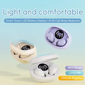 Ultra Mini Invisible Bluetooth Sleep Earbuds, Ultra Flat Lightweight In-Ear Headphones, Noise Isolation No Ear Pain For Side Sleeping Office Subway Gym Travel