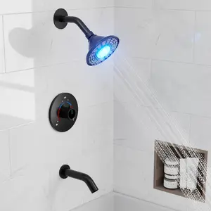 New Crm1021 Shower Head Bathroom Shower Faucet Led Light bathroom set