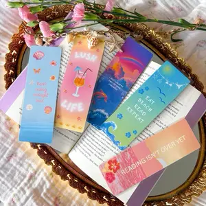 Midnight Sun Inspired  Bookmark Set | 5 Pack Summer Aesthetic Bookmarks | Beachy Reading Accessories | Gift for Book Lovers