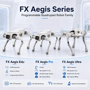 FX Aegis Quadruped Robot Dog Series, AI Programmable Robot Platform for STEM Education, Research, Development and Advanced Robotics Applications