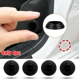 4pcs Set Car Engine Cover Plate, Door Trunk Bumper Rubber Band, Buffer Cushion, Collision Damping Pad, Tailgate Anti-Collision Grommet Gasket