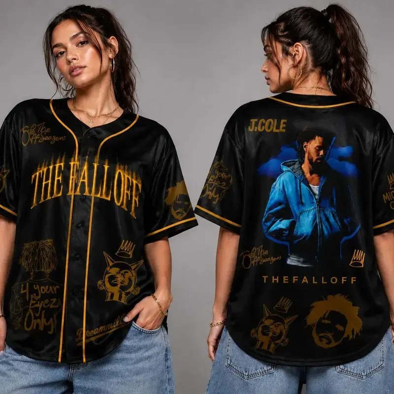 Youth & Adult J C World Music Fan Merch Shirt, DesignJ Cole The Fall-Off Tour 2026 Baseball Jersey, Disc 29, Disc 39 Hip-Hop Shirt, Gifts Fan