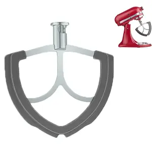 Stainless Steel Flex Edge Beater For KitchenAid Bowl-Lift Stand Mixer, 6qt-7qt Flat Beater Paddle With Flexible Silicone Edges