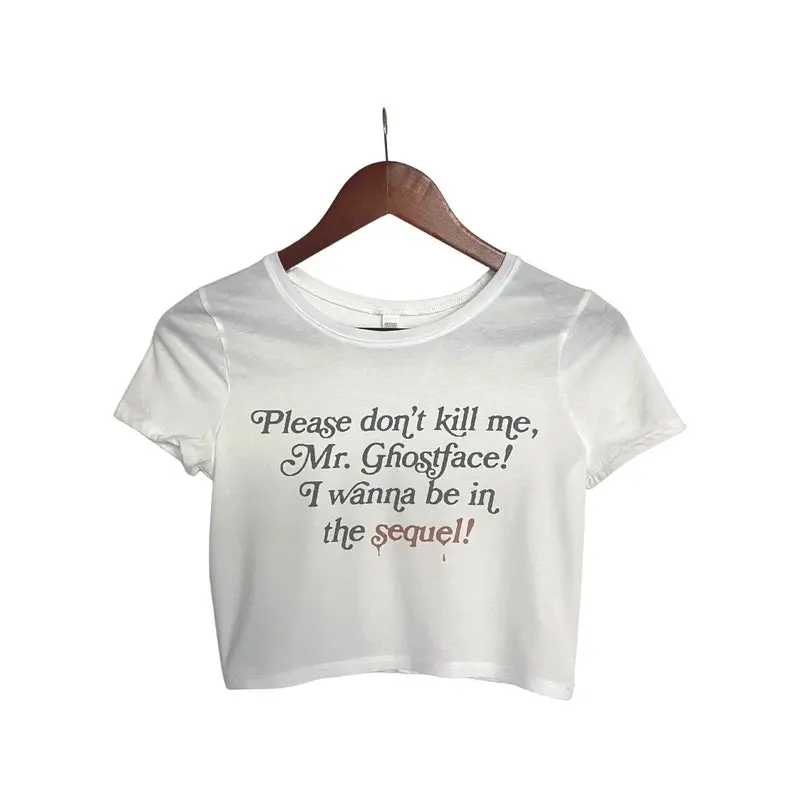 Scream Horror Crop Top, Scary Movie Tops for Women, Retro Vintage Spooky Top,  Horror Movie Fan Gift