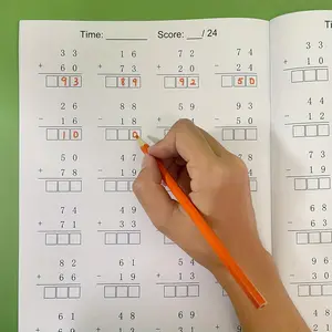 [Math Workbook for Kids] Double Digit Addition Subtraction Math Workbook for Kids | 32 Pages Regrouping Practice with Vertical Equations | 1st & 2nd Grade Homeschool Curriculum | Math Drills Fluency Worksheets | Arithmetic L