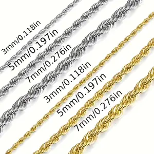 Unisex Stainless Steel Cuban Link Chain - 2/3/5 mm Silver Choker & Chains, 18-24 in Fashion Costume Jewelry, Daily Wear, Birthday Gift, Hip Hop Accessory, Elegant Initial Necklace,summervibes