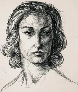 Ian Hornak, Renaissance Female Figure Study, 1963, Original Drawing