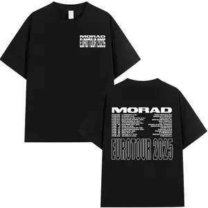 Rapper Morad Tour 2025 T-shirts Men Women's Harajuku Hip Hop Pop Music Street T-shirt Casual Cotton T Shirt Streetwear