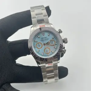 Seiko Daytona Ice Blue Mod Watch