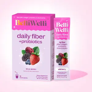 BelliWelli On-The-Go-Packets - 10 count - Wild Berry Daily Fiber Supplement Collagen