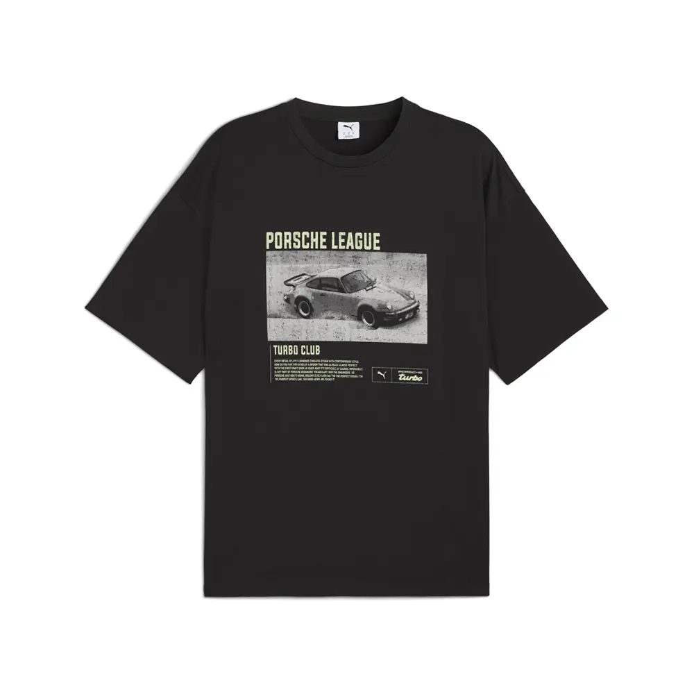 PUMA Mens Porsche Legacy Graphic Crew Neck Short Sleeve Casual Tops Casual - Black