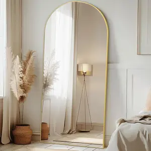 MiryMyst Arched Full Length Mirror, 71"x32"  Floor Mirror Free Standing Leaning or , Full  Mirror for Bedroom Living Room Gym Cloakroom