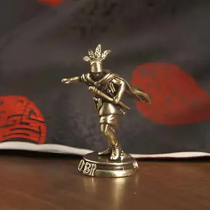 Vintage Brass Roman Soldier Figurine, European Medieval Warrior Handmade Model, Metal Desk Decor, Military Enthusiast Collection, Car Ornament, Boy's Gift