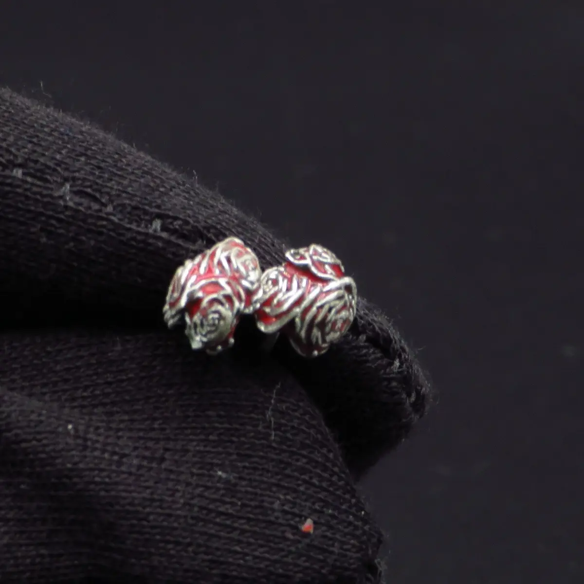 Hyperbolic Studio Rose Cluster stud earrings. Solid .960 silver