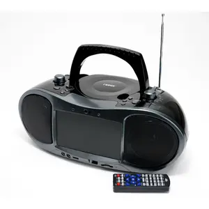 Naxa 7" TV Streaming and Bluetooth Boombox with DVD, CD & Radio