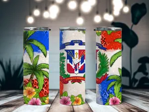 Flag Palm Trees Dominican Republic flag 20 oz Tumbler