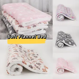 Soft Flannel Thickened Pet Fleece Pad Blanket Bed Mat for Puppy - Warm and Cozy